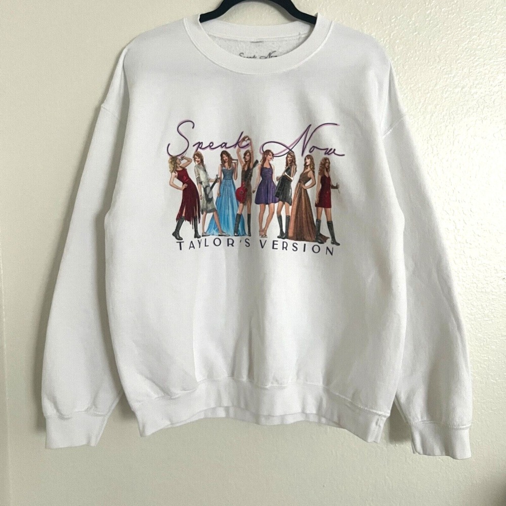 Taylor Swift Speak Now‎ Sz L Taylor's Version Eras Crewneck Pullover Sweatshirt
